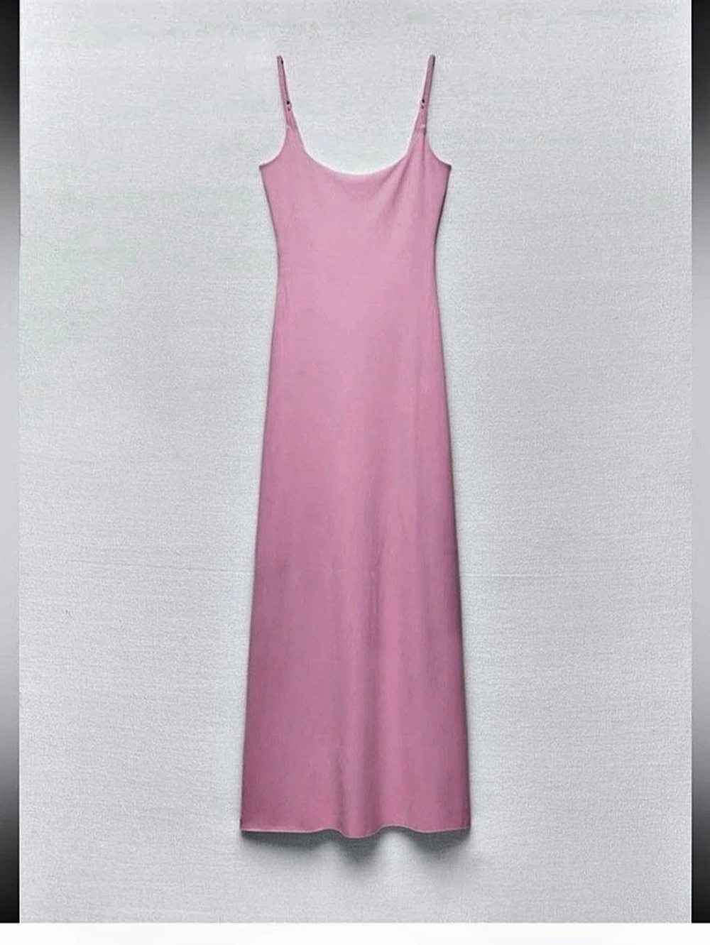 Zara Soft Lounge Long Slip Dress Pink Maxi